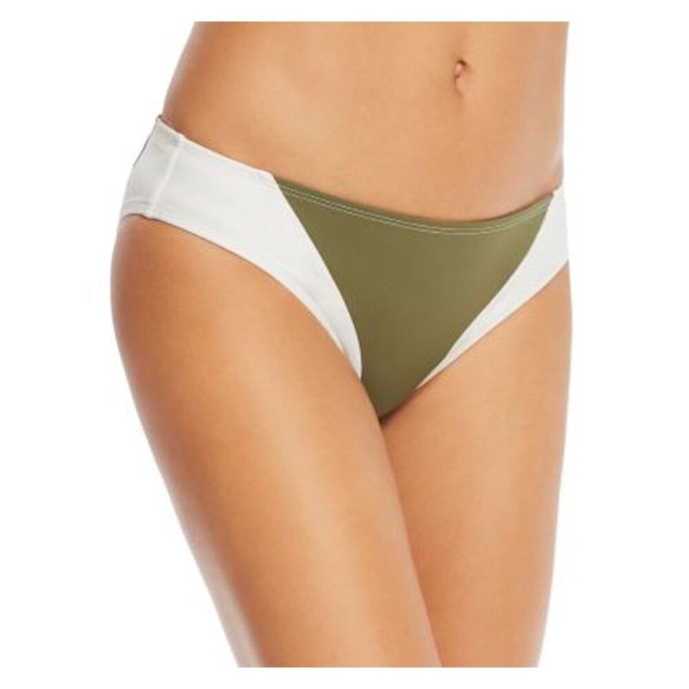 FLAGPOLE Women's Olive Multi Color Color Block Swimwear Bottom XS